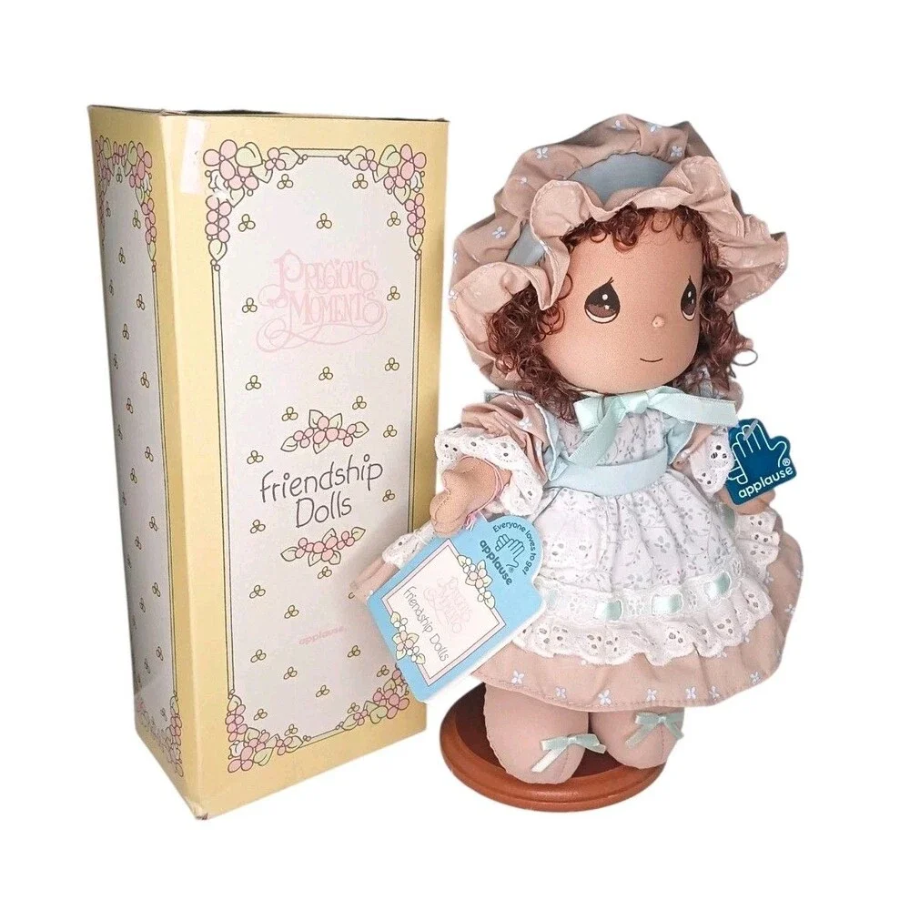 Vtg Precious Moments Friendship Dolls Heidi Applause African American Light Skin